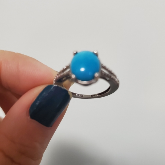 Arizona Sleeping Beauty Turquoise silver ring - Picture 5 of 5